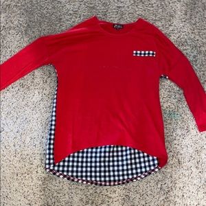Red and Checkered Boutique Shirt